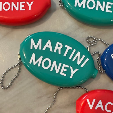 Martini Money Coin Pouch or Bag Charm - Green