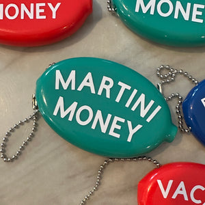 Martini Money Coin Pouch or Bag Charm - Green