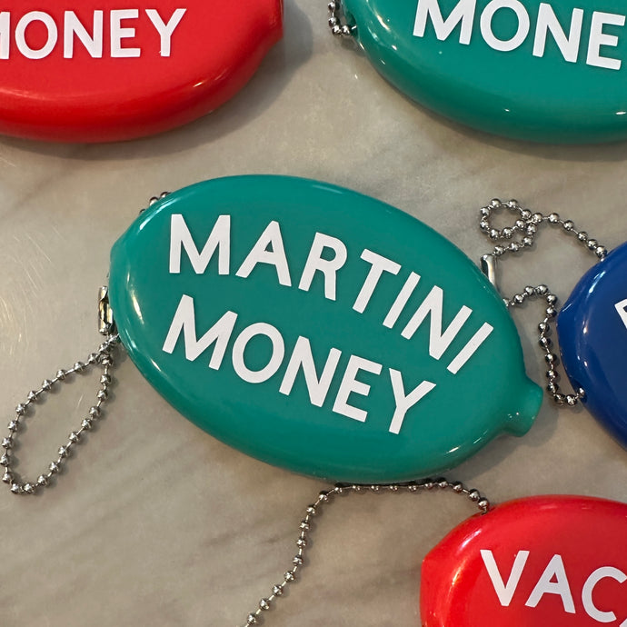 Martini Money Coin Pouch or Bag Charm - Green