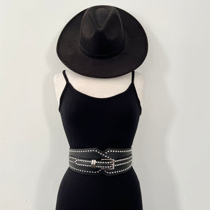 Little Too Late Studded Belt - Black