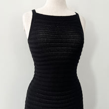 Selma Crochet Midi Dress - Black