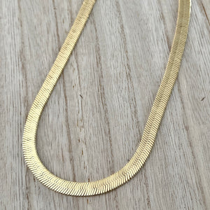Herringbone Necklace - Gold