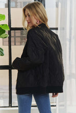 Philly Quilted Button Front Jacket - Black