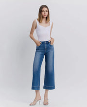 Flying Monkey High Rise Crop Wide Leg Jean - Medium Wash