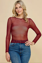 West Hollywood Mesh Top - Merlot