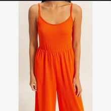 Cotton Wide Leg Jumpsuit - Aperol