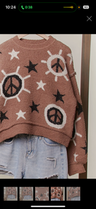 Peace, Love & Stars Extra Soft Sweater