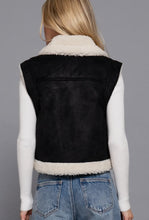 Vegan Shearling Vest - Black