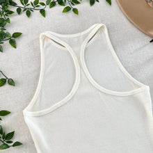 Julia Mini Thermal Racerback Tank Top - Ivory