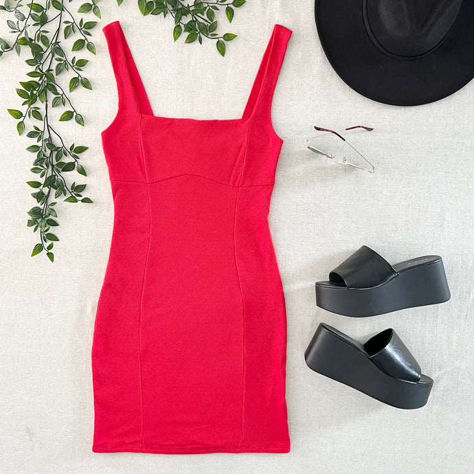 Heidi Bodycon Mini Dress - Red