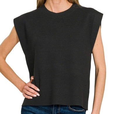 Downtown Sweater Tee - Black