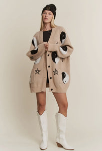 Yin Yang & Stars Cardigan
