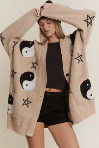 Yin Yang & Stars Cardigan