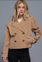 Park Ave Cropped Trench- Khaki