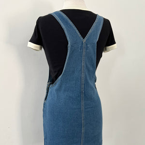 Denim Overall Dress - Blue