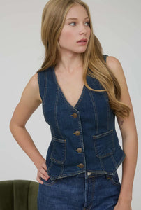 Ludlow Stretch Vest - Dark Denim