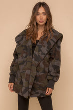 On the Go Fuzzy Open Jacket - Dark Camouflage