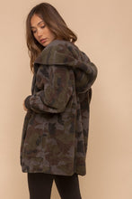 On the Go Fuzzy Open Jacket - Dark Camouflage