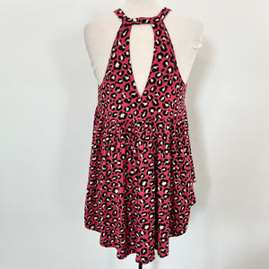 Halter Baby Doll Micro Mini/Tunic - Leopard