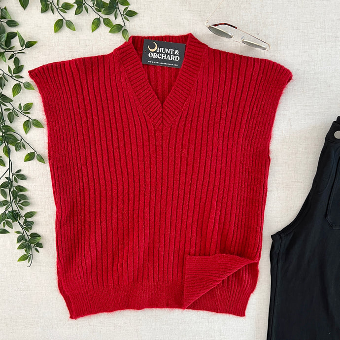 Tai Sweater Vest - Red