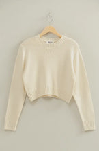 Classic Crop Sweater - Cream
