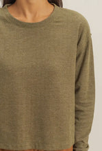 Robertson Crop Lightweight Pullover - Olive
