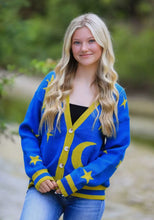 Moon & Stars Tarot Cardigan Sweater - Blue