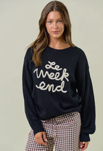 Le Weekend Embroidered Knit Sweater - Black