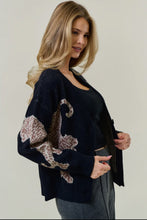 Williamsburg Tiger Cardigan Sweater - Black