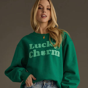 Lucky Charm Pullover - Forest Green