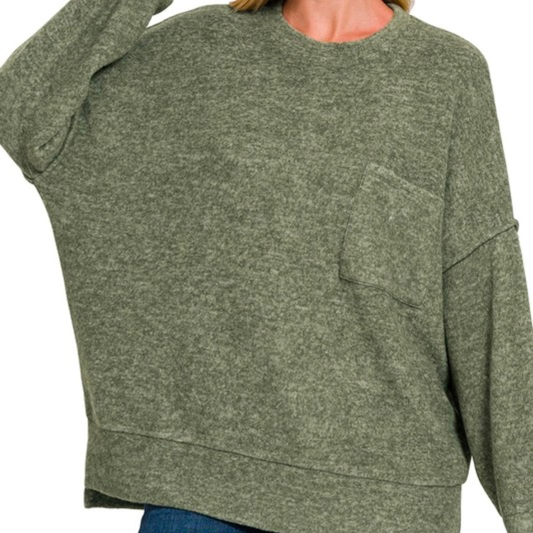 Jackson Hole Dolman Sweater - Hunter Green