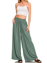 Austin Wide Leg Pants - Blue Gray