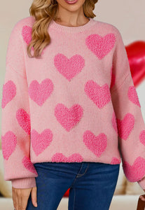 Heart Sweater - Pink