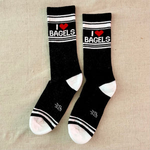 Gym Socks - I ❤️ Bagels