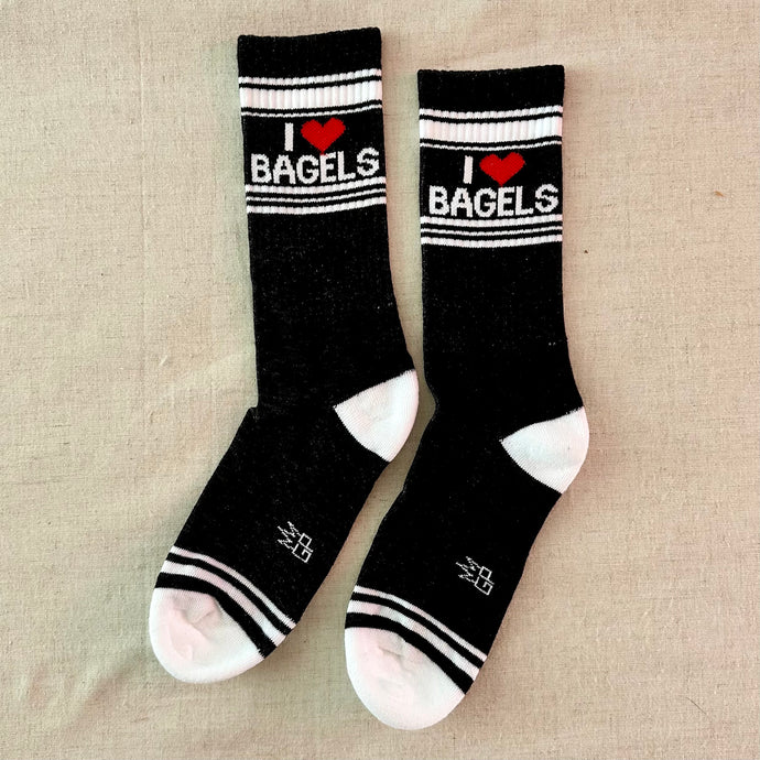 Gym Socks - I ❤️ Bagels