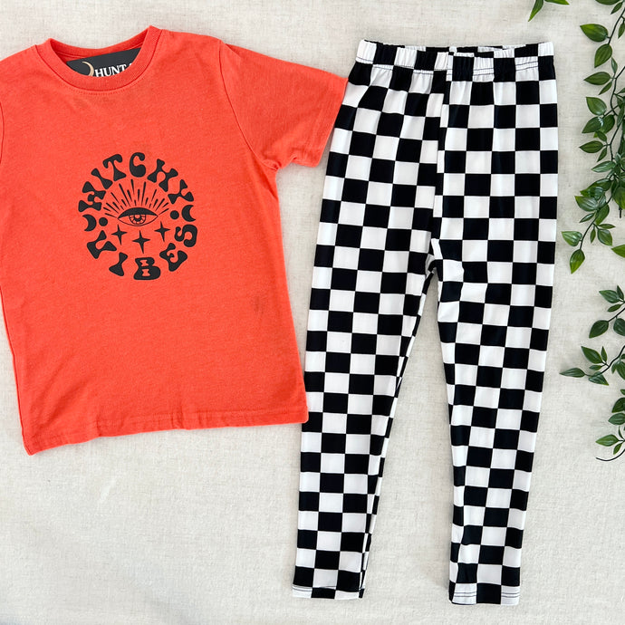 Kids Leggings - Checkerboard