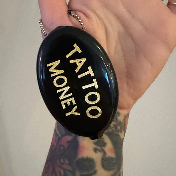 Tattoo Money Coin Pouch - Black