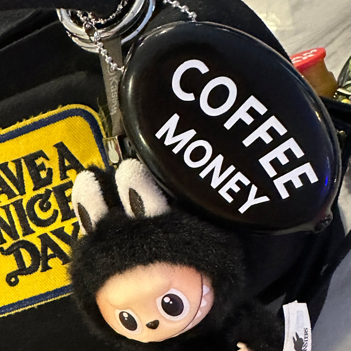 Coffee Money Coin Pouch - Black