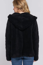 On the Go Fuzzy Open Jacket - Black