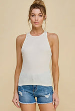 Julia Mini Thermal Racerback Tank Top - Ivory