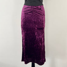 Spell On You Crushed Velvet Midi Skirt - Violet