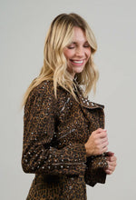 Leopard Studdes Moto Jacket