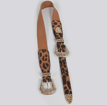 Girls On Film Stretch Waist Belt - Leopard