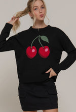 Cherry Bomb Knit Sweater - Black