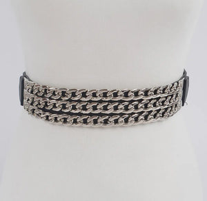 Benatar Chain Waist Belt - Black/Silver