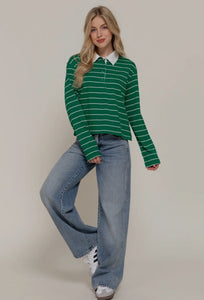 Hamptons Stripe Top - Green