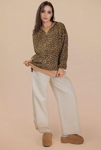 Cozy Up Leopard Pullover