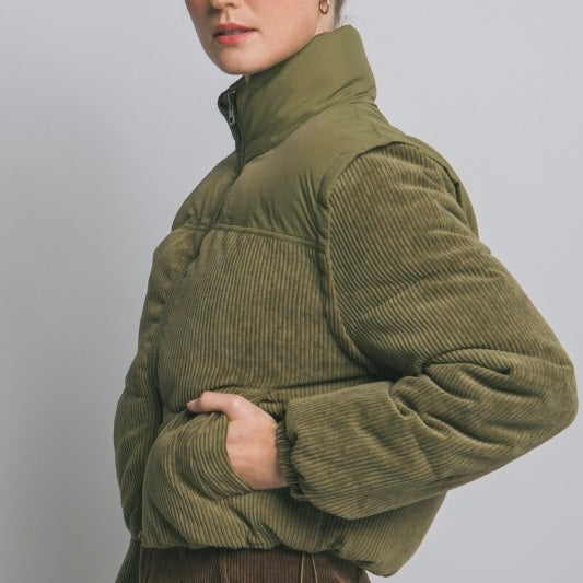 Ashville Corduroy Jacket  - Olive