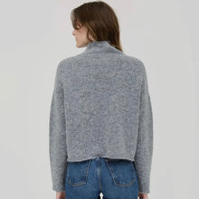 Greenport Turtleneck Crop Sweater - Gray