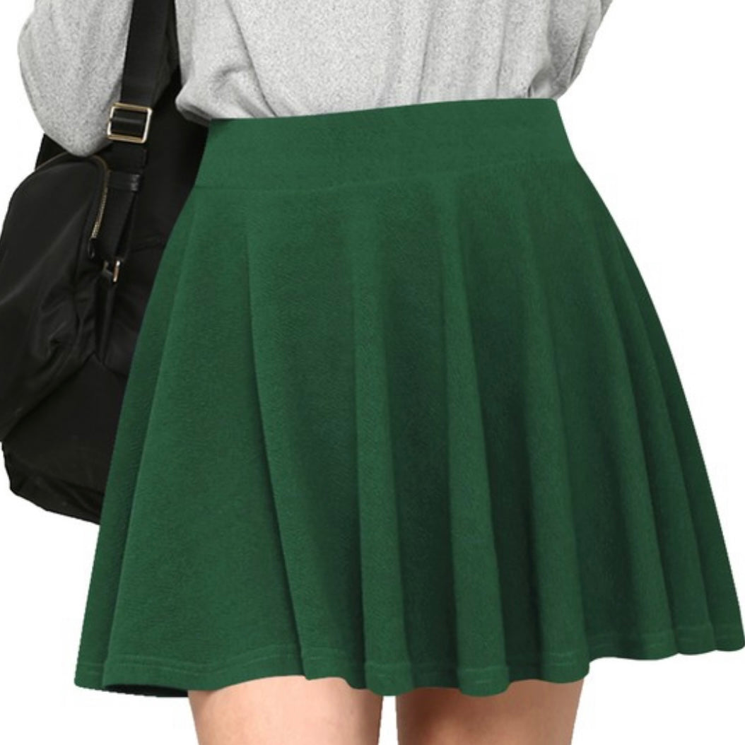 Skater Skirt with Built in Short - Hunter Green